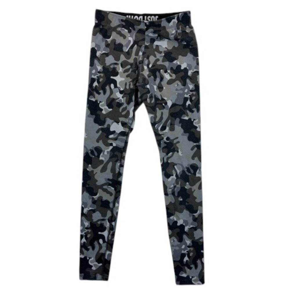 Nike Pro Leggings Womens S Gray Camo Print Tight Fit Just Do It Waistband Athlet